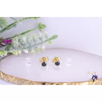 Vica goldfilled 0,4 mm fekete szegfű fülbevaló-14K