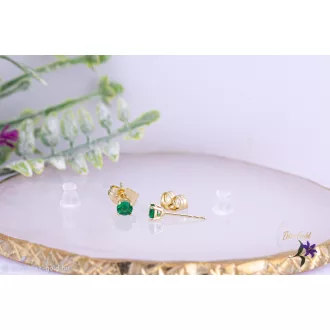 Vica goldfilled 0,4 mm zöld szegfű fülbevaló-14K