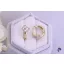 Flóra goldfilled fehér kisvirágos karika fülbevaló-14K 