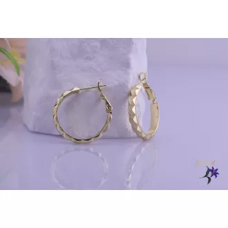   Ditta-25 goldfilled metszett diszítésű karika fölbevaló-14K