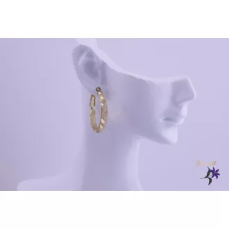   Ditta-25 goldfilled metszett diszítésű karika fölbevaló-14K