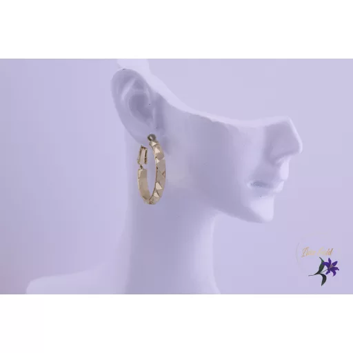 Ditta-25 goldfilled metszett diszítésű karika fölbevaló-14K