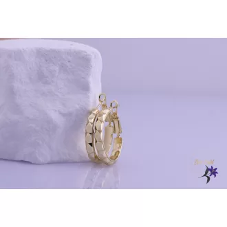   Ditta-25 goldfilled metszett diszítésű karika fölbevaló-14K