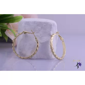   Ditta-35 goldfilled metszett diszítésű karika fölbevaló-14K