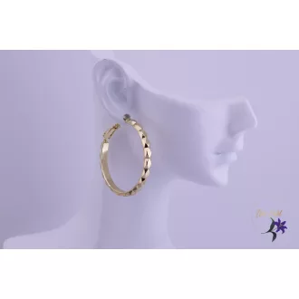   Ditta-35 goldfilled metszett diszítésű karika fölbevaló-14K