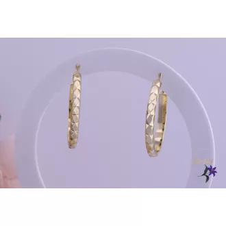   Ditta-35 goldfilled metszett diszítésű karika fölbevaló-14K