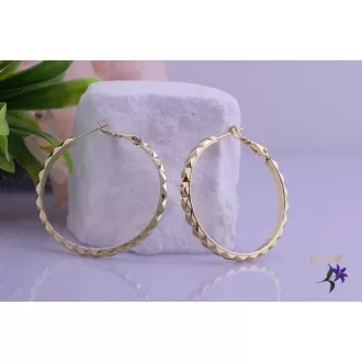   Ditta-40 goldfilled metszett diszítésű karika fölbevaló-14K
