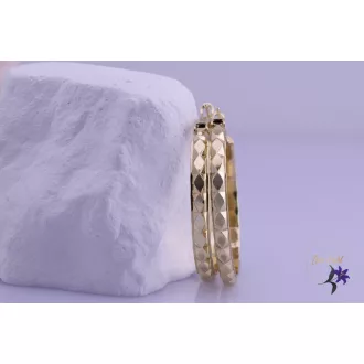   Ditta-40 goldfilled metszett diszítésű karika fölbevaló-14K