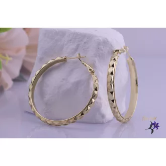   Ditta-40 goldfilled metszett diszítésű karika fölbevaló-14K