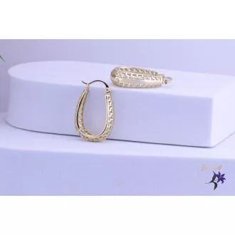   Bianka goldfilled ovális alakú fülbevaló görög motivummal -14K 