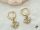 Xuping Brigitta gold antiallergén pillangó fülbevaló cirkónia kövekkel 18K - fehér