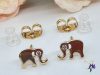 Xuping Fanni  antiallergén elefántos beszúrós fülbevaló 18K