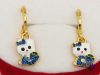 Xuping Blue Hello Kitty gyermek antiallergén fülbevaló 18K - kék