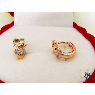   Xuping Frezi antiallergén Xuping beby egérkés fülbevaló-rosegold