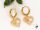 Xuping Gauri gold antiallergén szivacskés fülbevaló cirkóna kövekkel-18K 
