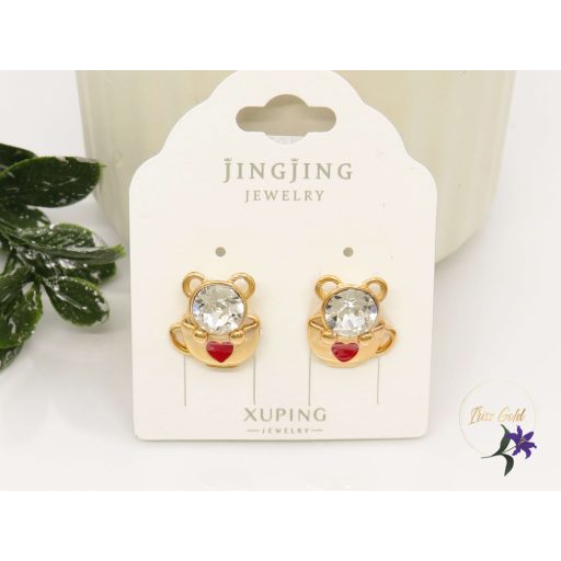 Xuping Bonita antiallergén Swarovski köves fülbevaló-fehér-18K