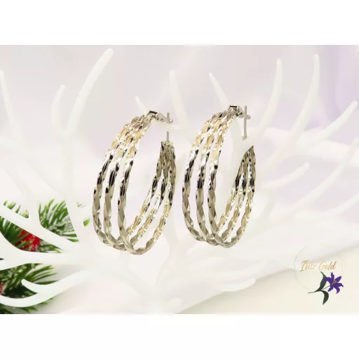 Amália Gold Filled karika fülbevaló-ródium 