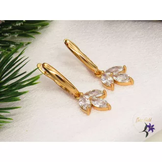 Amilla Gold Filled fehér csüngős fülbevaló-18K 
