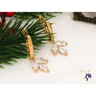 Amilla Gold Filled fehér csüngős fülbevaló-18K 