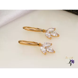 Amilla Gold Filled fehér csüngős fülbevaló-18K 