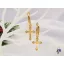 Golda Gold Filled kereszt medálos fülbevaló kő nélkül-18K 
