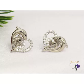 Admira-white gold Filed defines fülbevaló-rodium 