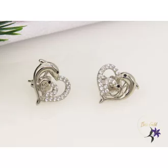 Admira-white gold Filed defines fülbevaló-rodium 