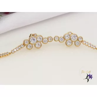   Esztella Gold Filled gyönyörű köves csüngős fülbevaló-18K 