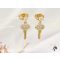 Szami gold filled kulcs kisfülbevaló-18K
