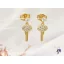 Szami gold filled kulcs kisfülbevaló-18K
