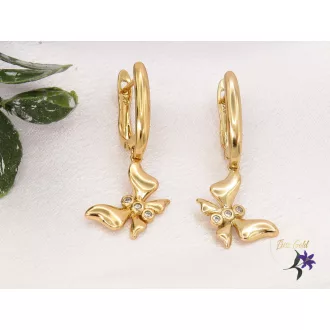 Bonita gold filled csüngős lepke fülbevaló-18K 