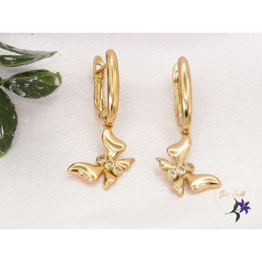 Bonita gold filled csüngős lepke fülbevaló-18K 