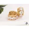 Antonella gold filled nagy fehérköves karika fülbevaló-18K 