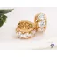 Antonella gold filled nagy fehérköves karika fülbevaló-18K 