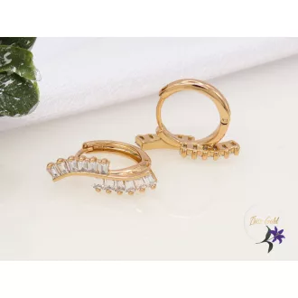 Rubina gold filled köves fülbevaló -18K 