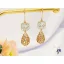 Erince gold filled fehér köves csüngűs fülbevaló-18k 