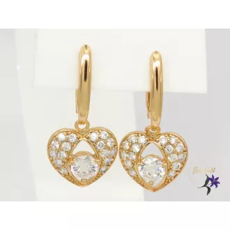 Anita gold filled csüngős fehérköves fülbevaló-18K