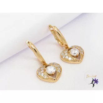 Anita gold filled csüngős fehérköves fülbevaló-18K