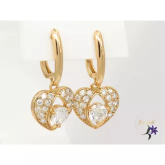 Anita gold filled csüngős fehérköves fülbevaló-18K