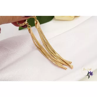 Csengő Gold Filled csüngős szálas fülbevaló-18K