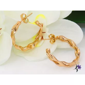   Hella gold filled karika nyitott végű bedugós fülbevaló-18K 
