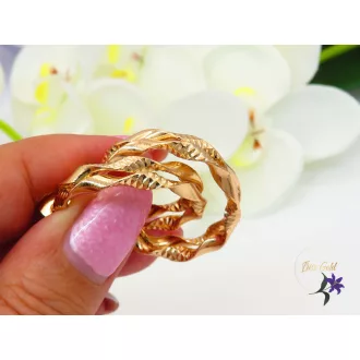   Hella gold filled karika nyitott végű bedugós fülbevaló-18K 