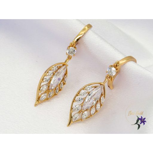 Xuping gold filled csüngős leveles fülbevaló-18K
