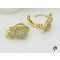 Cilli gold filled tűcirkónia köves cica fülbevaló-14K-CMJ