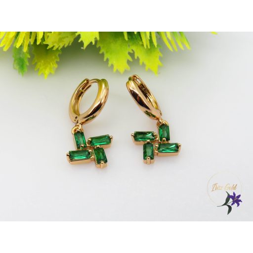 Xuping Karola gold filled köves fülbevaló -zöld-18K 