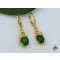 Lana gold filled zöld köves fülbevaló-18K-CMJ