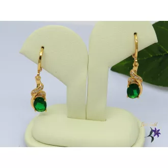 Lana gold filled zöld köves fülbevaló-18K-CMJ