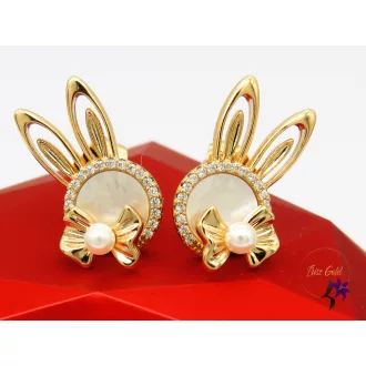 Mara gold filled fülbevaló kagyló betéttel-18K 