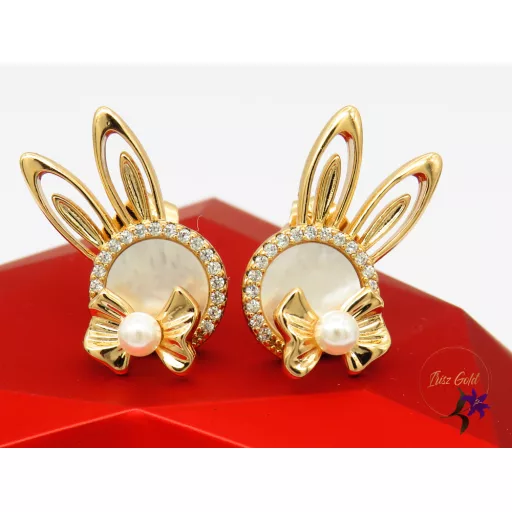 Mara gold filled fülbevaló kagyló betéttel-18K 