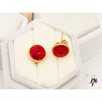Antiallergén kristályköves  fülbevaló-18K 